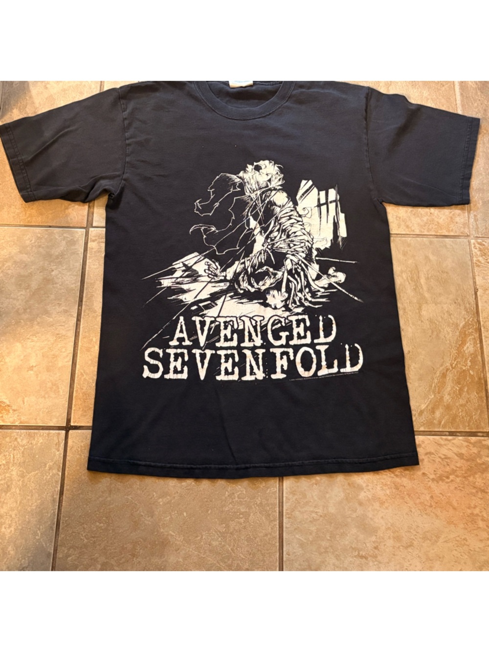 Avenged Sevenfold Black Graphic Short Sleeve Tee
